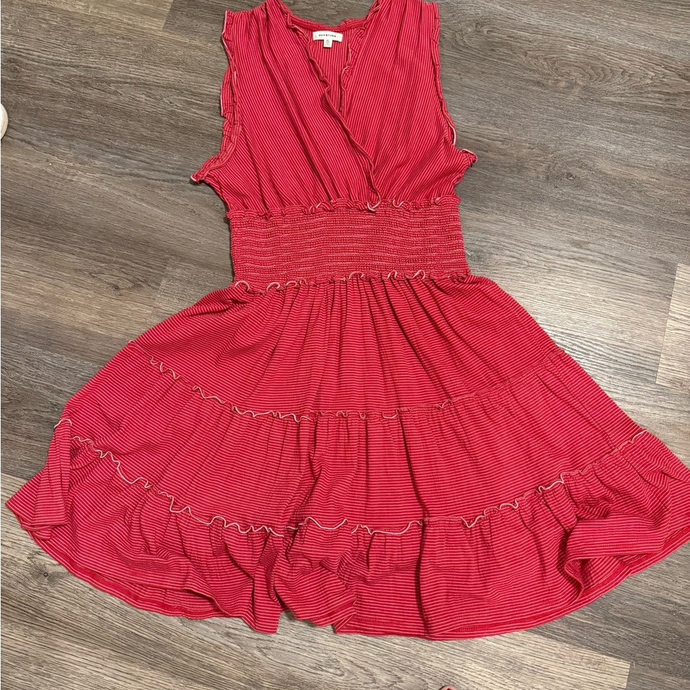 Max Studio Crimson Striped Knit dress